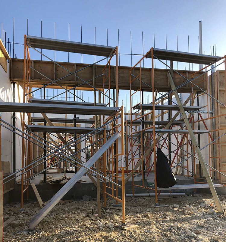 Frames for Cayman Island building construction